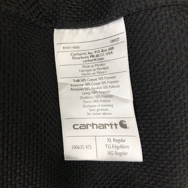 Carhartt RAIN DEFENDER Full-Zip Sweatshirt Hoodie (Men's Size XL) cotton navy blue type Vintage Second Hand