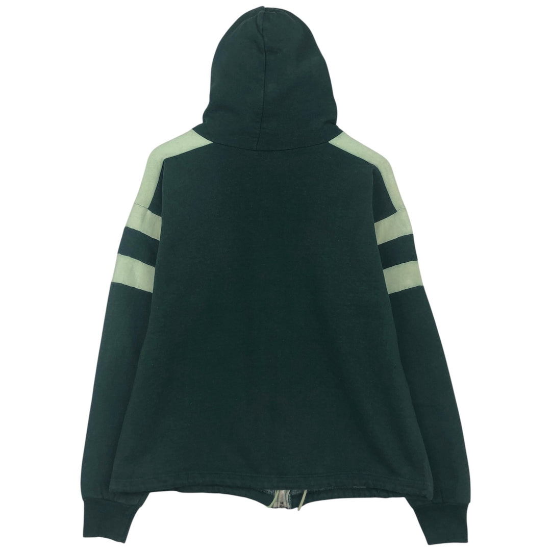 Men's full-zip sweatshirt XL cotton Green type dark green Vintage Second Hand