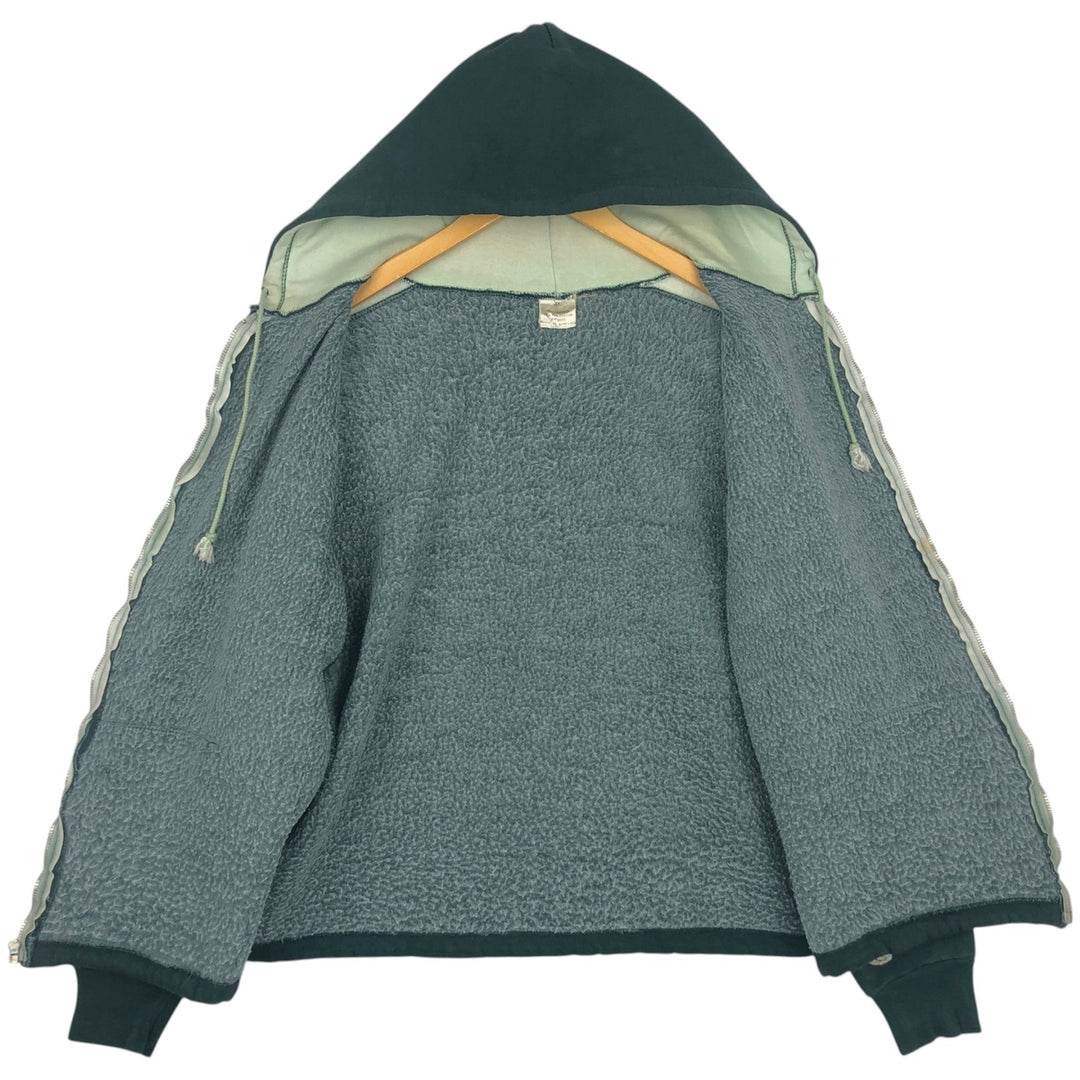 Men's full-zip sweatshirt XL cotton Green type dark green Vintage Second Hand