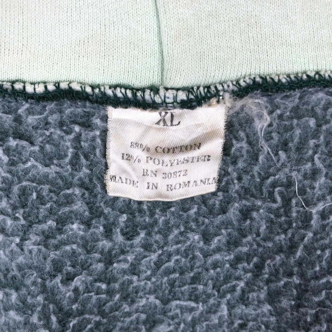Men's full-zip sweatshirt XL cotton Green type dark green Vintage Second Hand