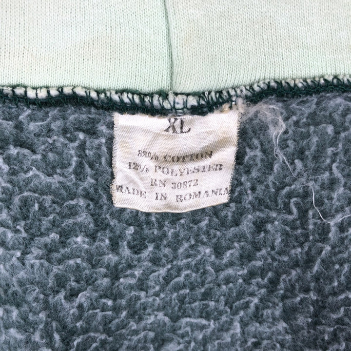 Men's full-zip sweatshirt XL cotton Green type dark green Vintage Second Hand