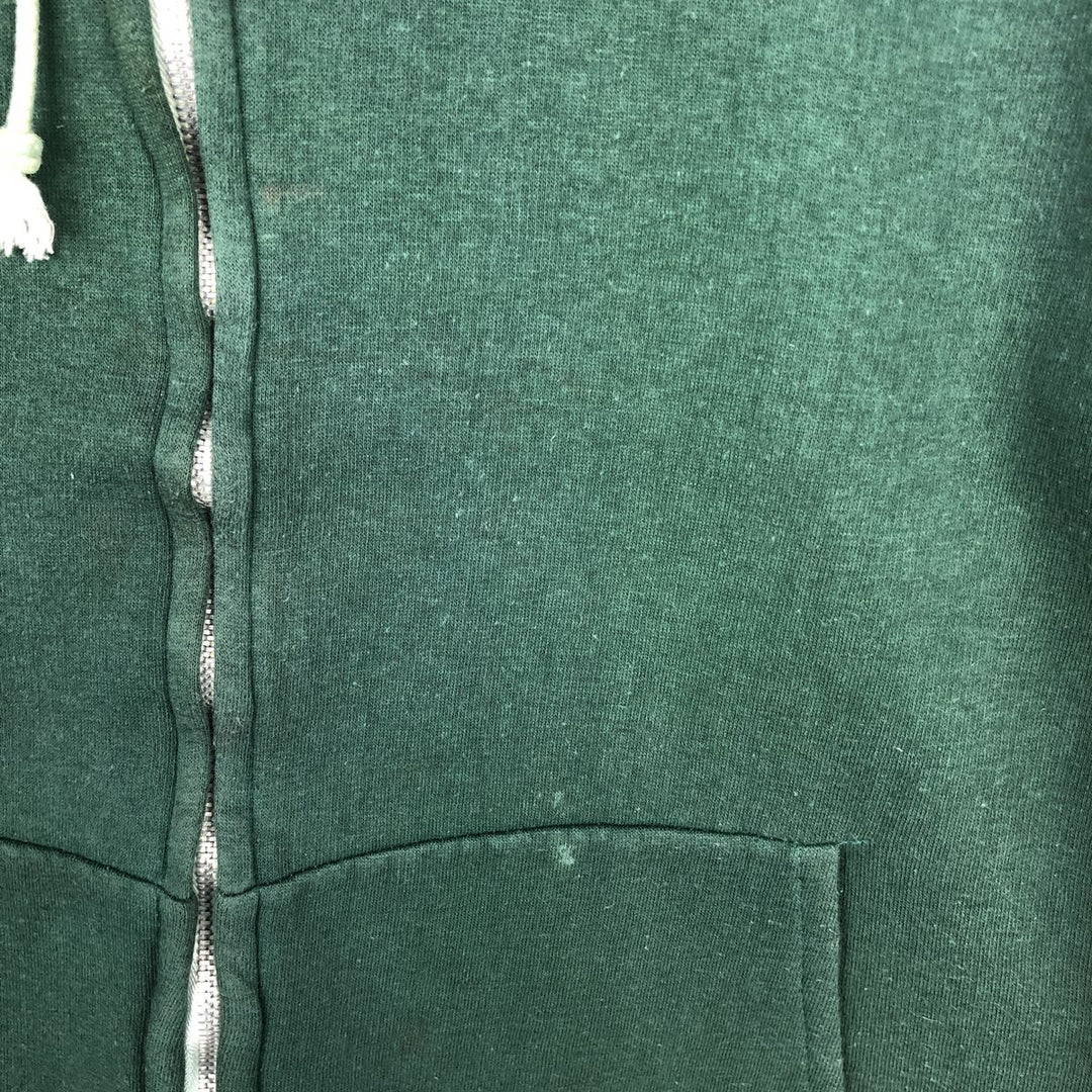Men's full-zip sweatshirt XL cotton Green type dark green Vintage Second Hand