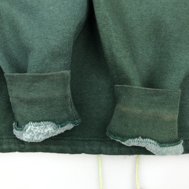 Men's full-zip sweatshirt XL cotton Green type dark green Vintage Second Hand