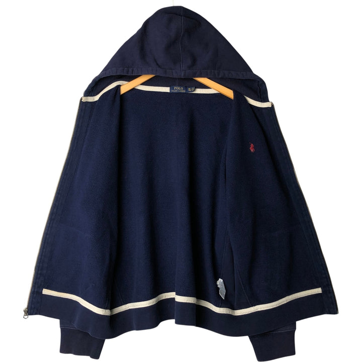 Ralph Lauren POLO RALPH LAUREN Sweat Full Zip Hoodie Men's XXL cotton navy blue type Vintage Second Hand