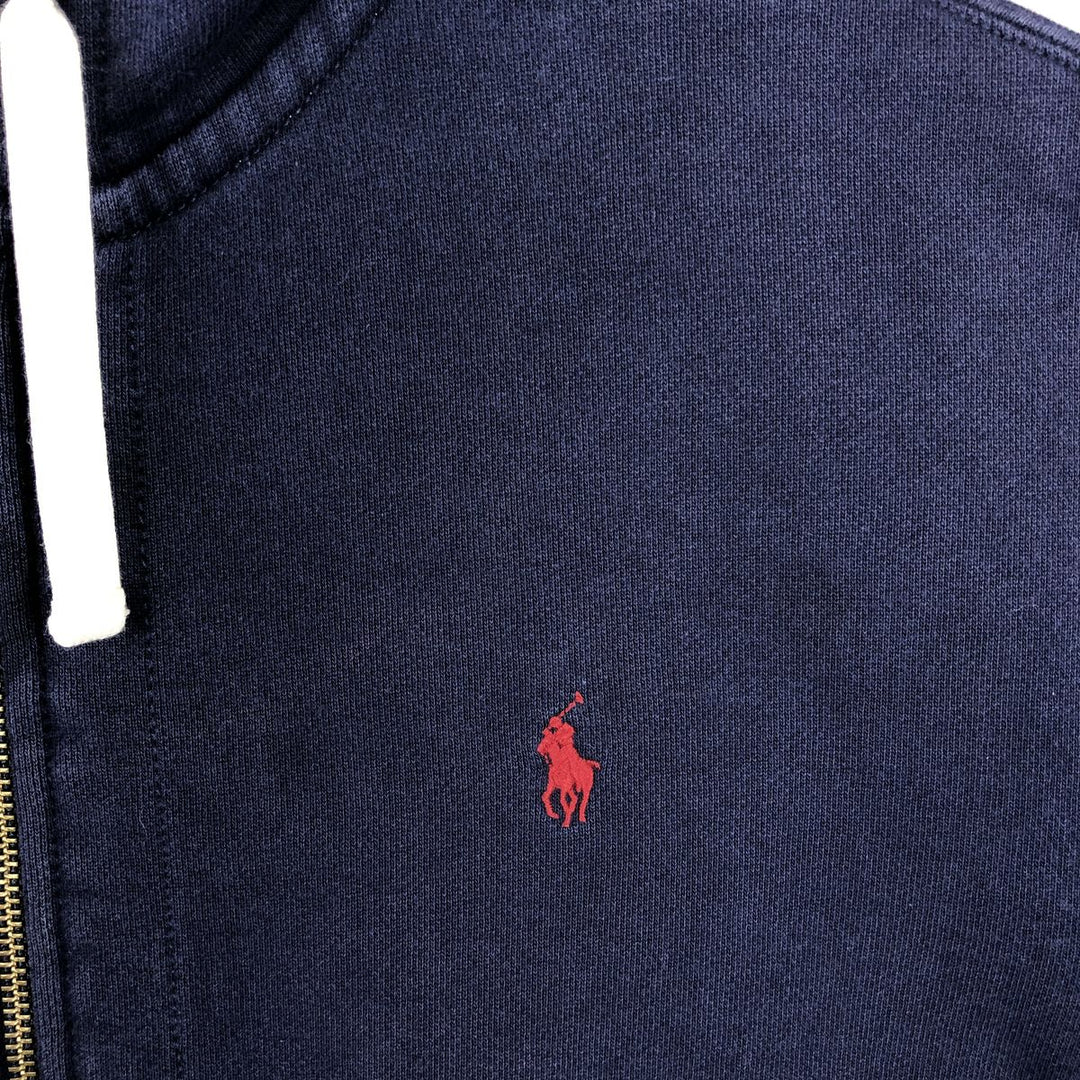 Ralph Lauren POLO RALPH LAUREN Sweat Full Zip Hoodie Men's XXL cotton navy blue type Vintage Second Hand
