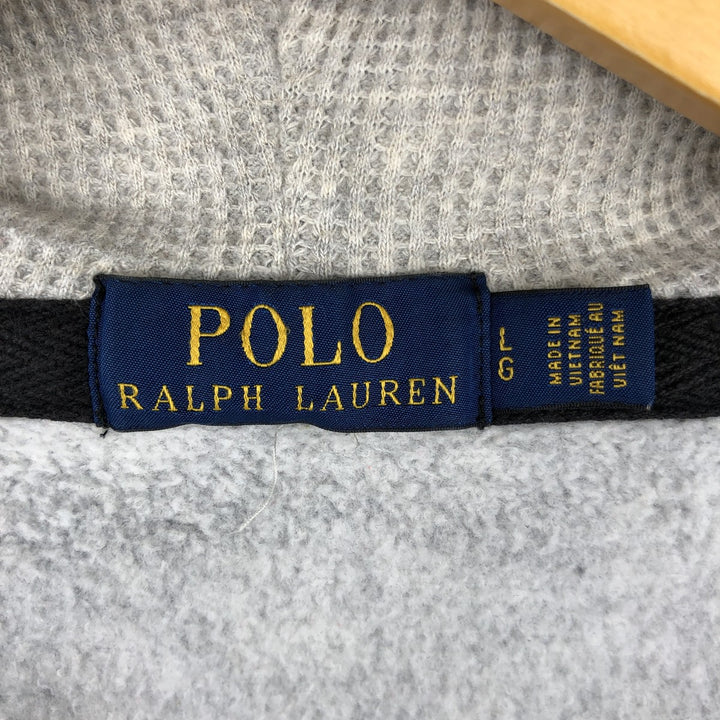 Ralph Lauren POLO RALPH LAUREN Sweat Full Zip Hoodie Men's L size cotton gray type Vintage Second Hand