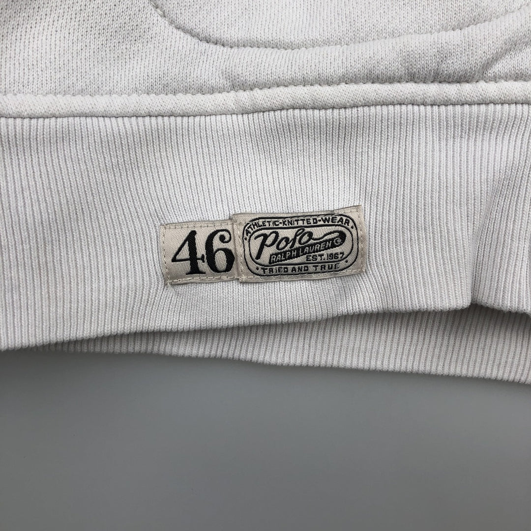 Ralph Lauren POLO by Ralph Lauren full zip sweatshirt, men's size L cotton white type Vintage Second Hand