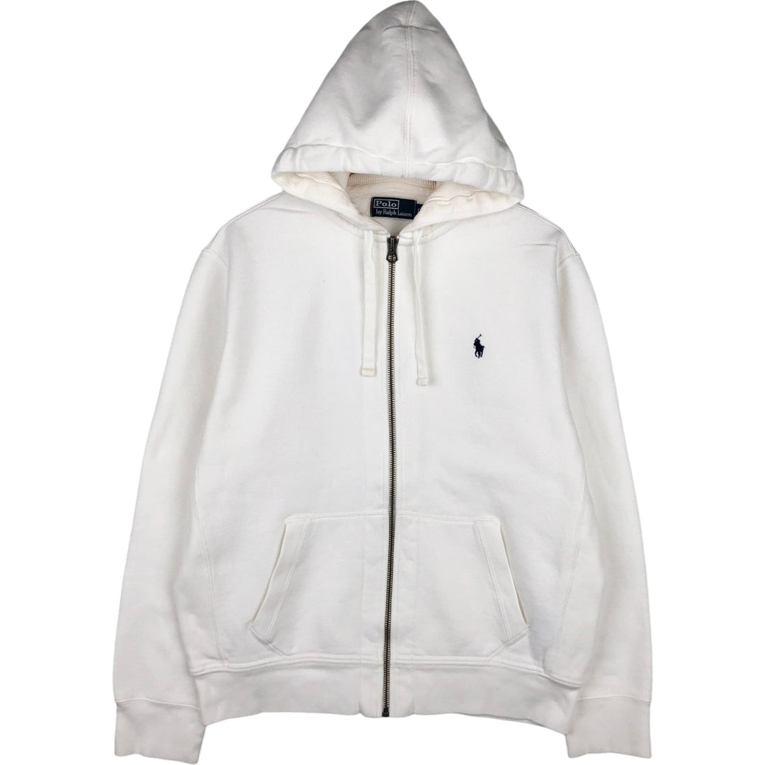 Ralph Lauren POLO by Ralph Lauren Sweat Full Zip Hoodie Men's L size cotton white type Vintage Second Hand