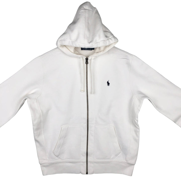 Ralph Lauren POLO by Ralph Lauren Sweat Full Zip Hoodie Men's L size cotton white type Vintage Second Hand