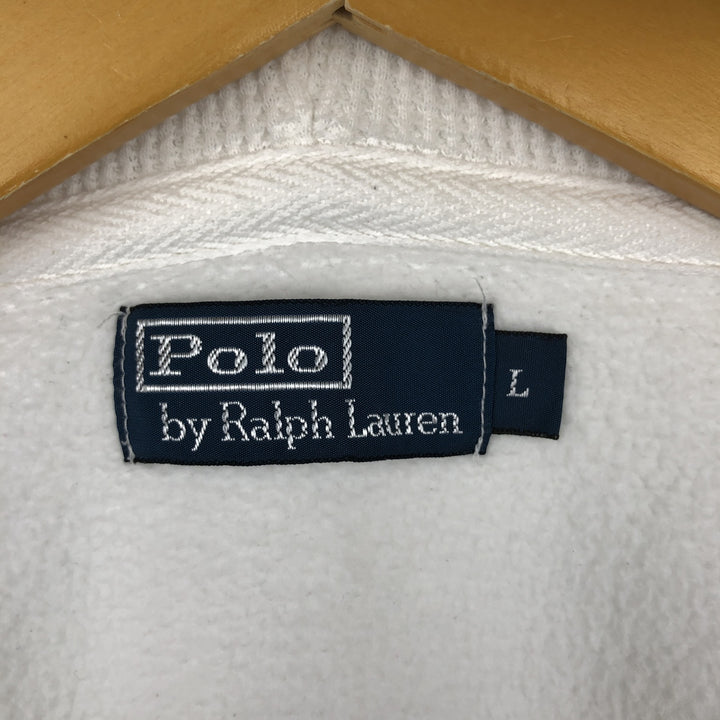 Ralph Lauren POLO by Ralph Lauren Sweat Full Zip Hoodie Men's L size cotton white type Vintage Second Hand
