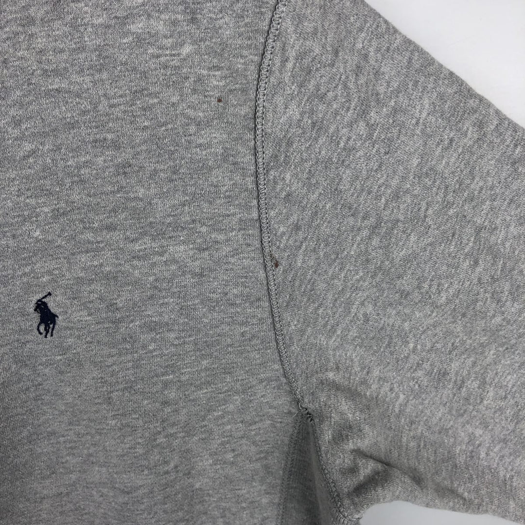Ralph Lauren POLO by Ralph Lauren One Point Logo Sweatshirt Trainer Men's L size cotton gray type Vintage Second Hand