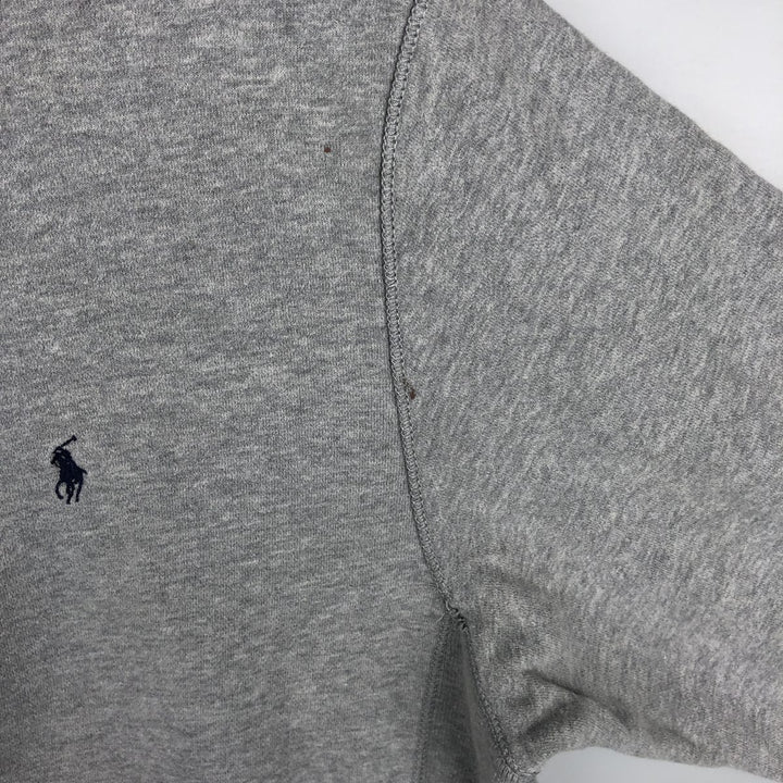 Ralph Lauren POLO by Ralph Lauren One Point Logo Sweatshirt Trainer Men's L size cotton gray type Vintage Second Hand