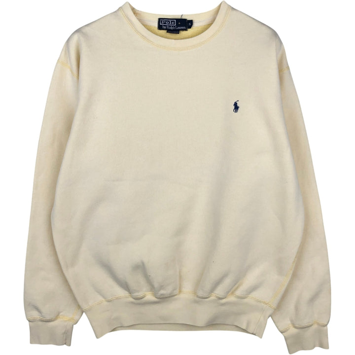 Ralph Lauren POLO by Ralph Lauren One Point Logo Sweatshirt Trainer Men's S Size cotton yellow type Vintage Second Hand