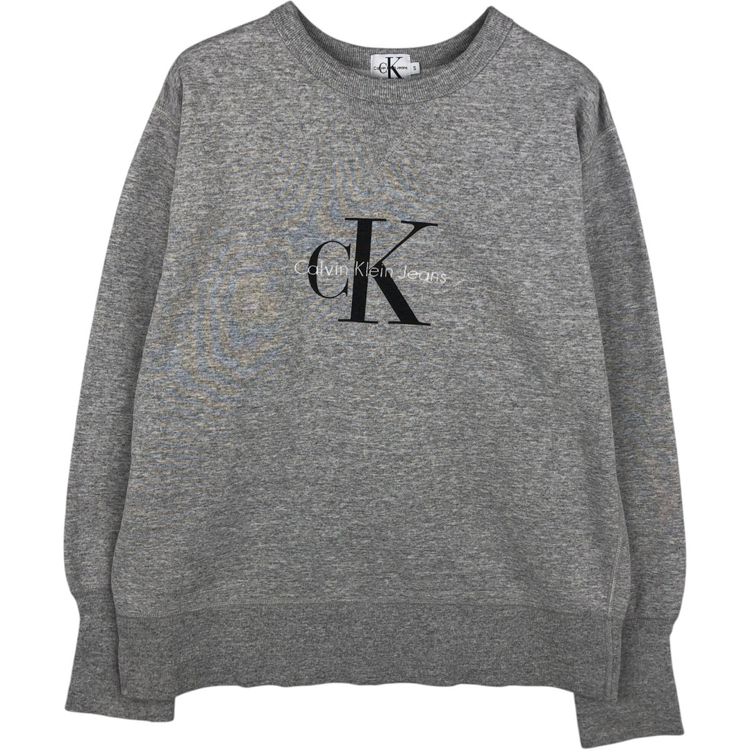 Calvin Klein USA-made men's size S equivalent crew neck (round neck) cotton gray type Vintage Second Hand