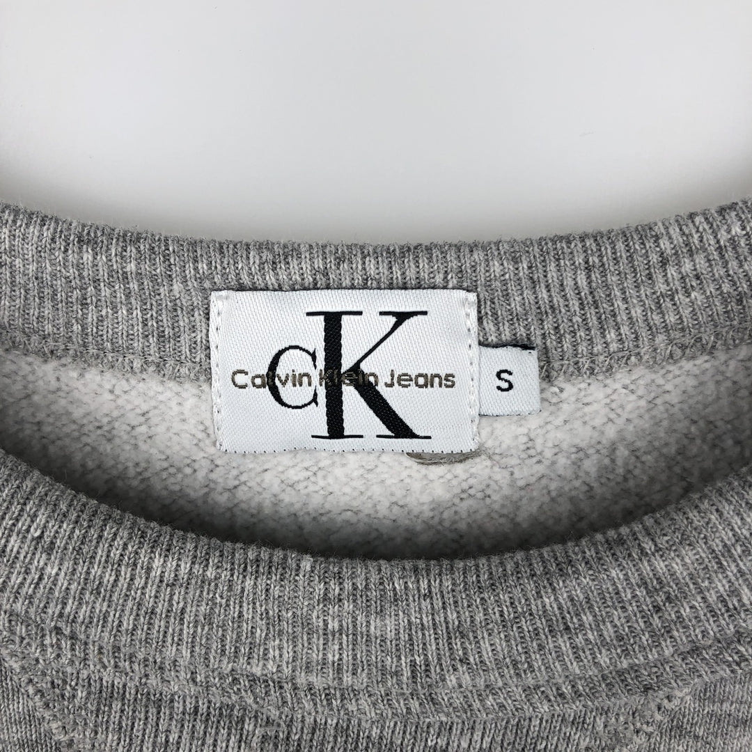 Calvin Klein USA-made men's size S equivalent crew neck (round neck) cotton gray type Vintage Second Hand