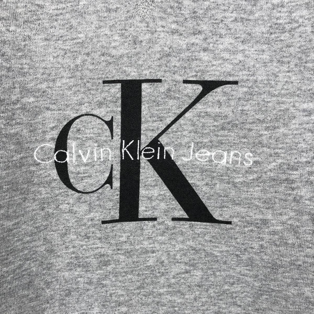 Calvin Klein USA-made men's size S equivalent crew neck (round neck) cotton gray type Vintage Second Hand