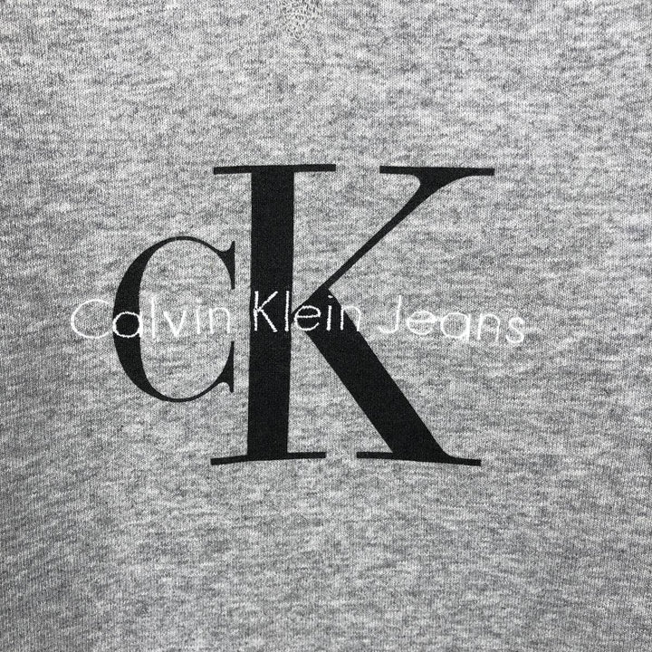 Calvin Klein USA-made men's size S equivalent crew neck (round neck) cotton gray type Vintage Second Hand