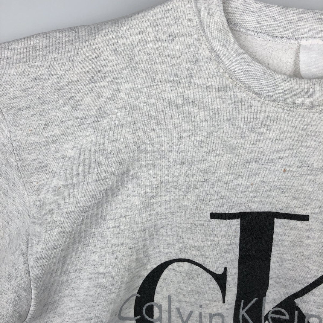 Calvin Klein logo sweatshirt, men's size M (approx.) unclear gray type Vintage Second Hand