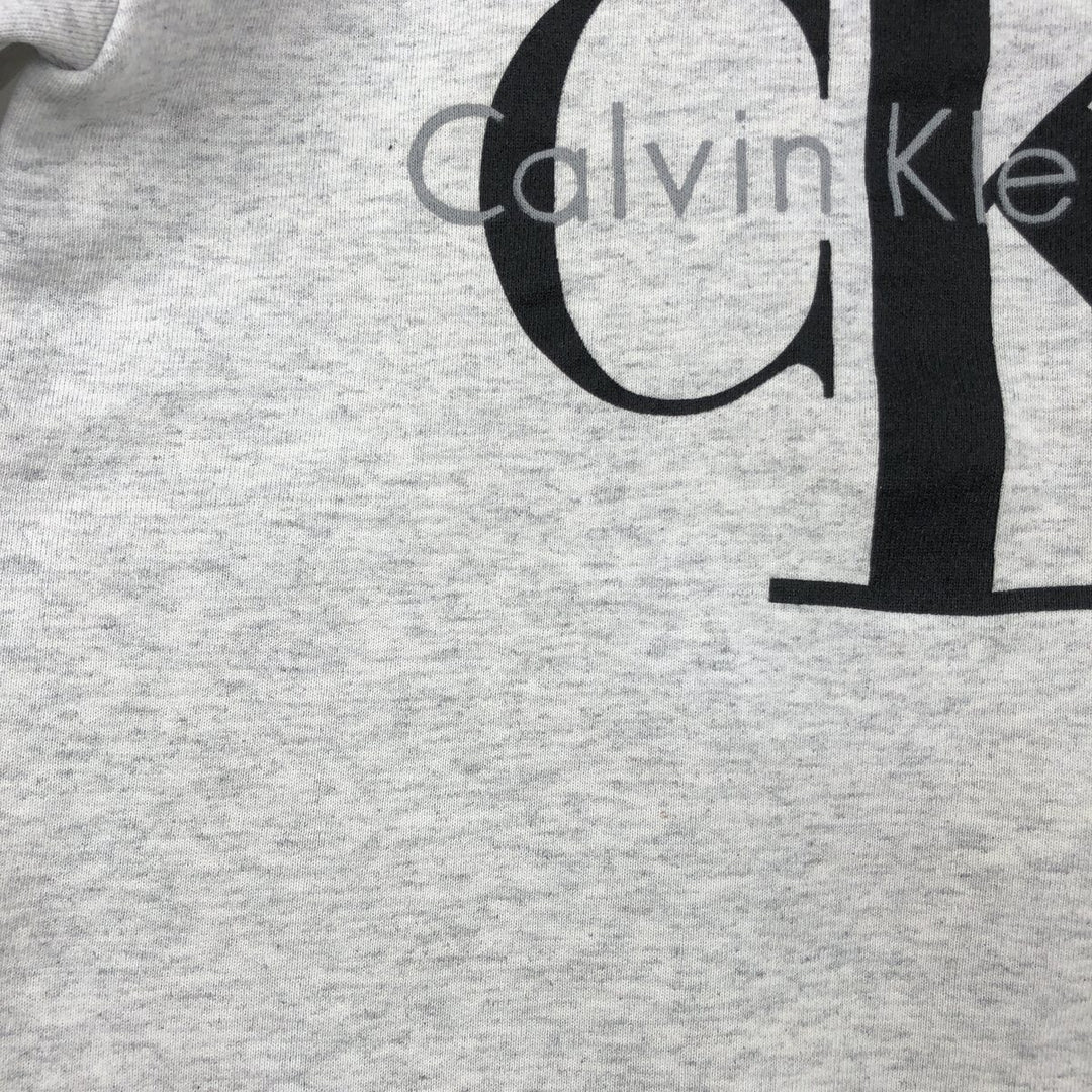 Calvin Klein logo sweatshirt, men's size M (approx.) unclear gray type Vintage Second Hand