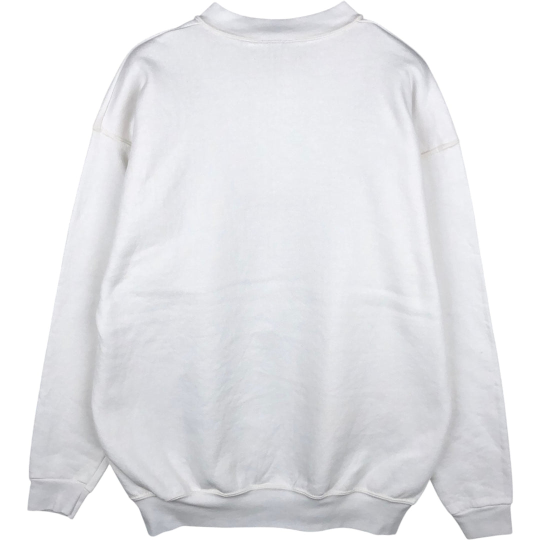 Calvin Klein logo sweatshirt, made in the USA, men's size XL equivalent. cotton white type Vintage Second Hand