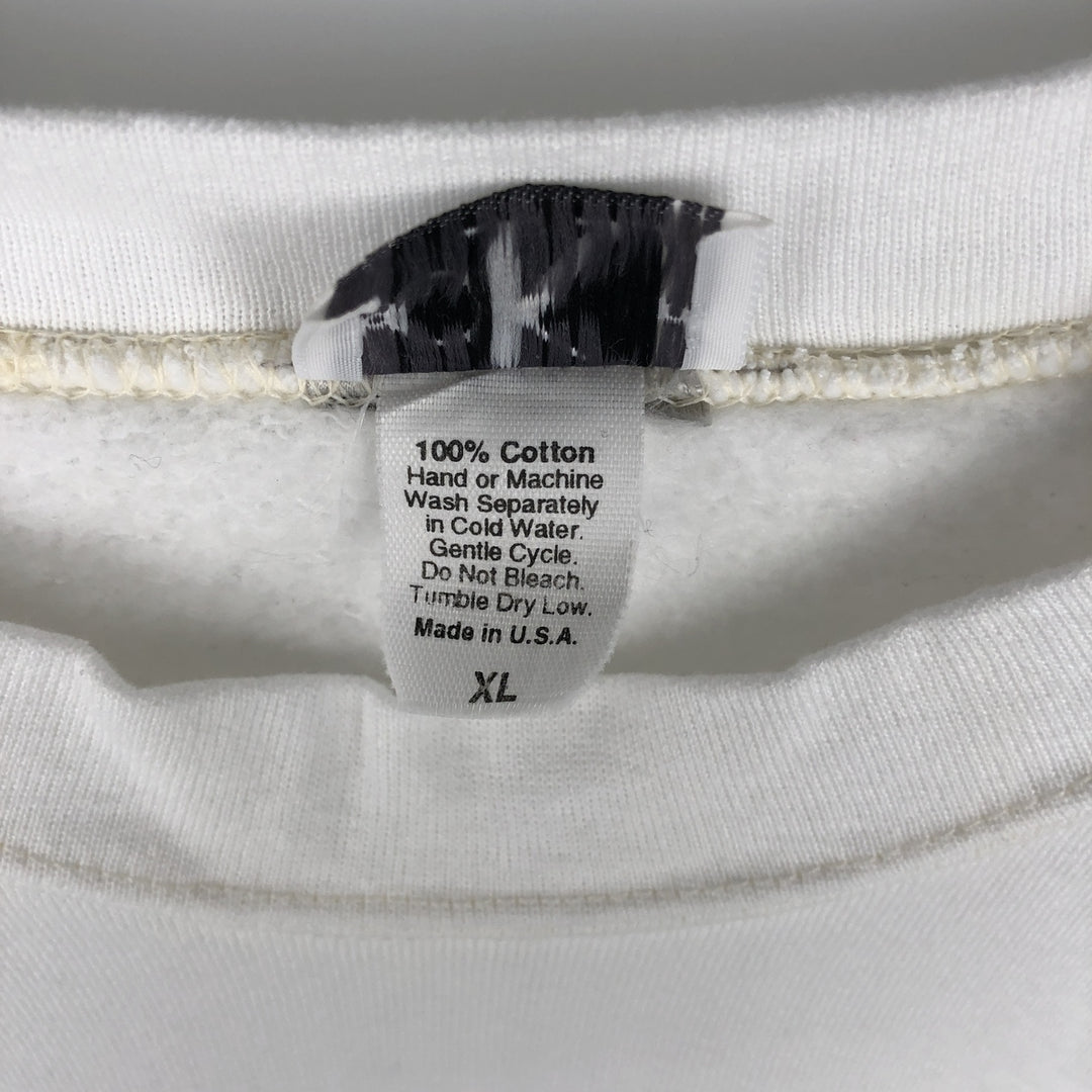 Calvin Klein logo sweatshirt, made in the USA, men's size XL equivalent. cotton white type Vintage Second Hand