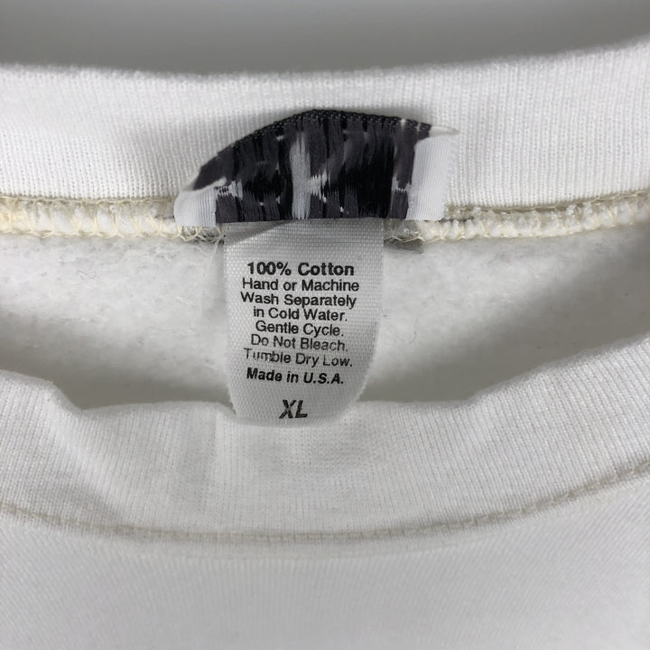 Calvin Klein logo sweatshirt, made in the USA, men's size XL equivalent. cotton white type Vintage Second Hand