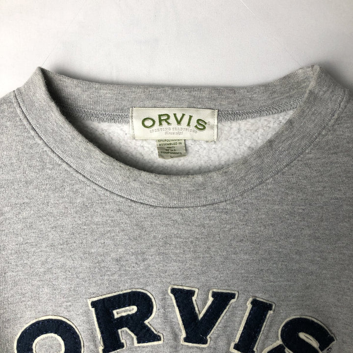 90s-00'S Orvis logo sweatshirt, men's size L equivalent, vintage. cotton gray type Vintage Second Hand