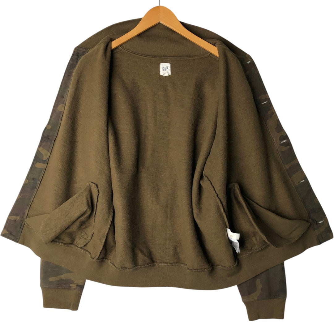 GAP Woodland Camo Sweat Cardigan, Men's Size L (approx.) cotton Khaki type Vintage Second Hand