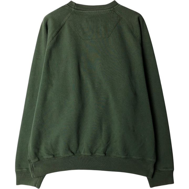 Eddie Bauer SPORT Logo Sweatshirt (Men's Size L) cotton Khaki type sage green Vintage Second Hand