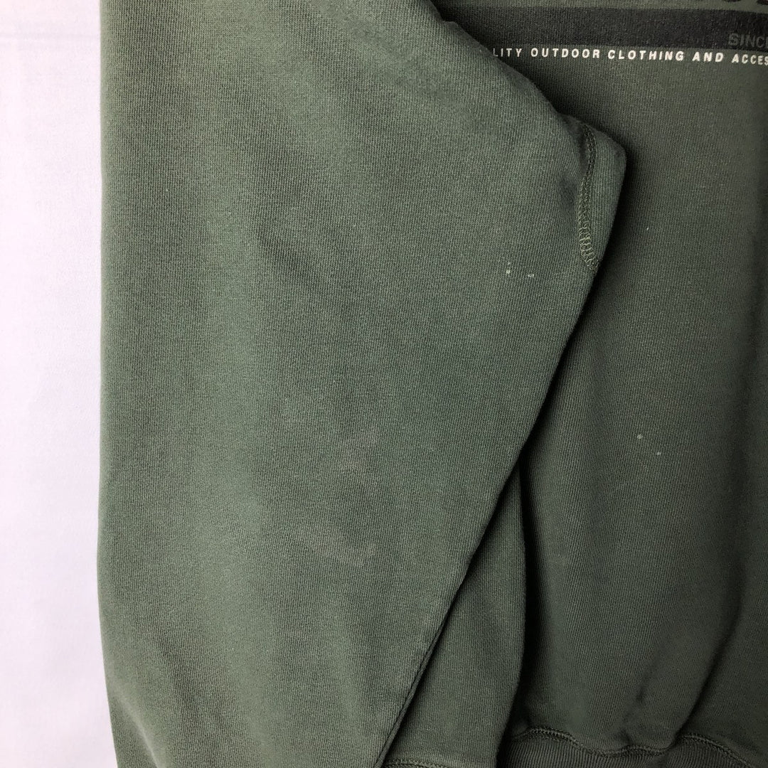 Eddie Bauer SPORT Logo Sweatshirt (Men's Size L) cotton Khaki type sage green Vintage Second Hand