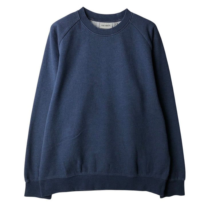Carhartt WORK IN PROGRESS Plain Blank Sweatshirt (Men's XL equivalent) cotton navy blue type Vintage Second Hand