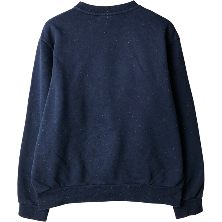 Lacoste CLASSIC FIT Color Nep One-Point Logo Sweatshirt (Men's Size L) cotton navy blue type Vintage Second Hand