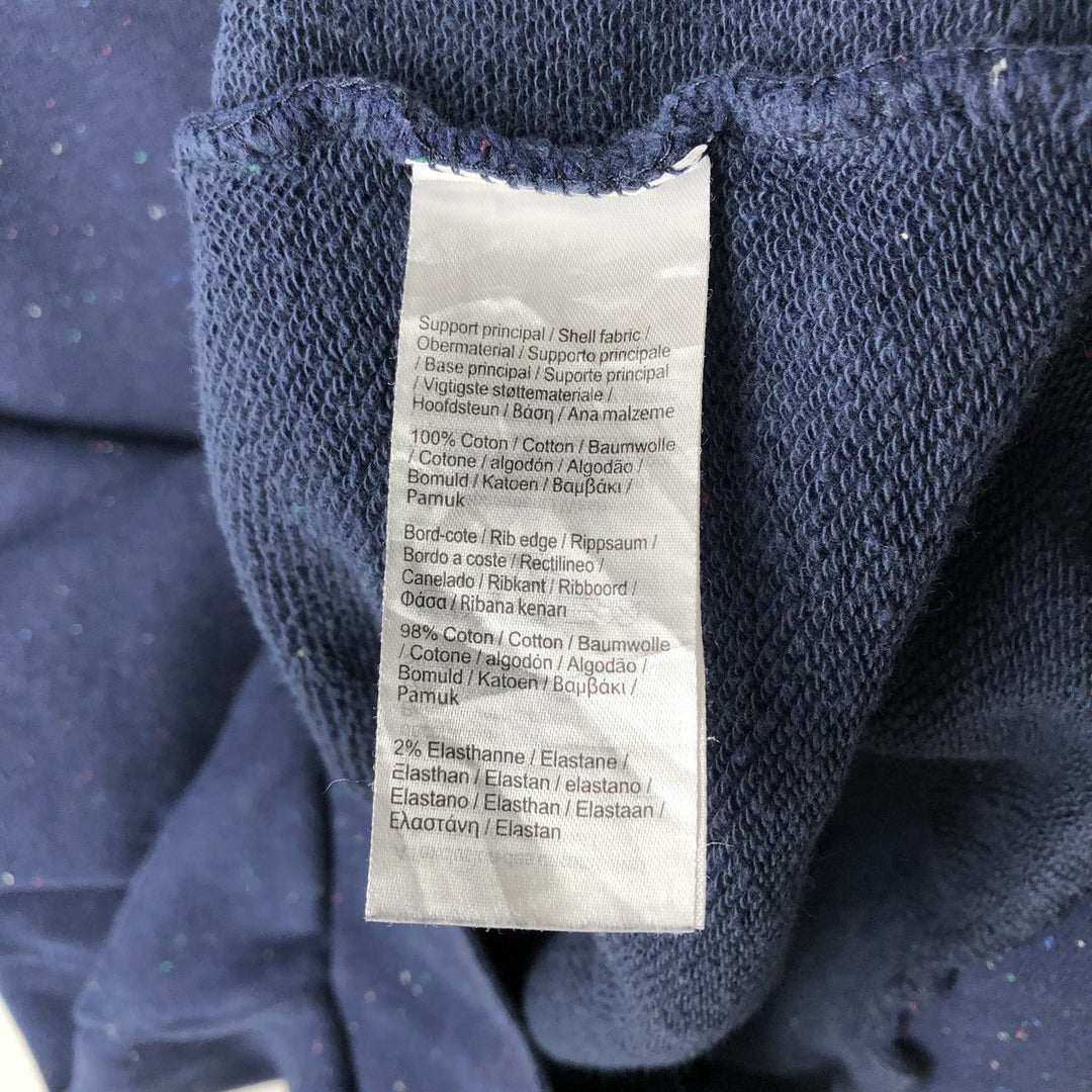 Lacoste CLASSIC FIT Color Nep One-Point Logo Sweatshirt (Men's Size L) cotton navy blue type Vintage Second Hand