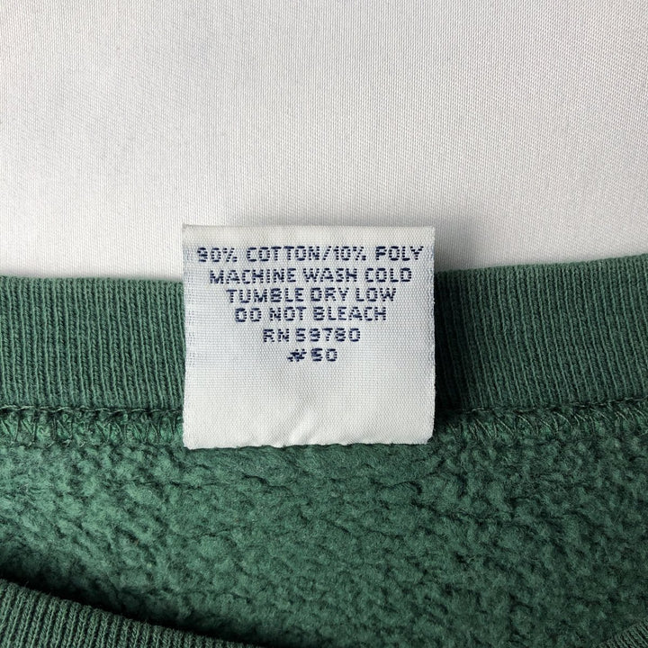 Guess logo sweatshirt, made in USA, men's size L equivalent. cotton green type Vintage Second Hand