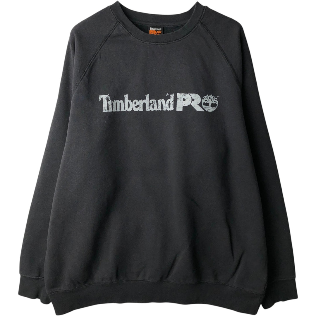 Timberland PRO Original Fit Logo Sweatshirt (Men's Size L) cotton black type Vintage Second Hand