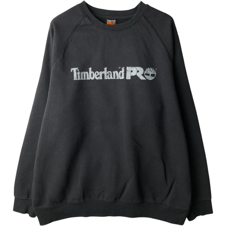 Timberland PRO Original Fit Logo Sweatshirt (Men's Size L) cotton black type Vintage Second Hand
