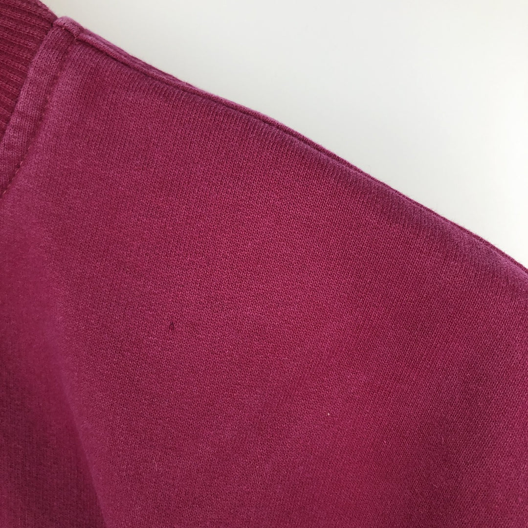 Lacoste Mock Neck Sweatshirt with One-Point Logo (Men's Size M) cotton Purple type red-purple Vintage Second Hand