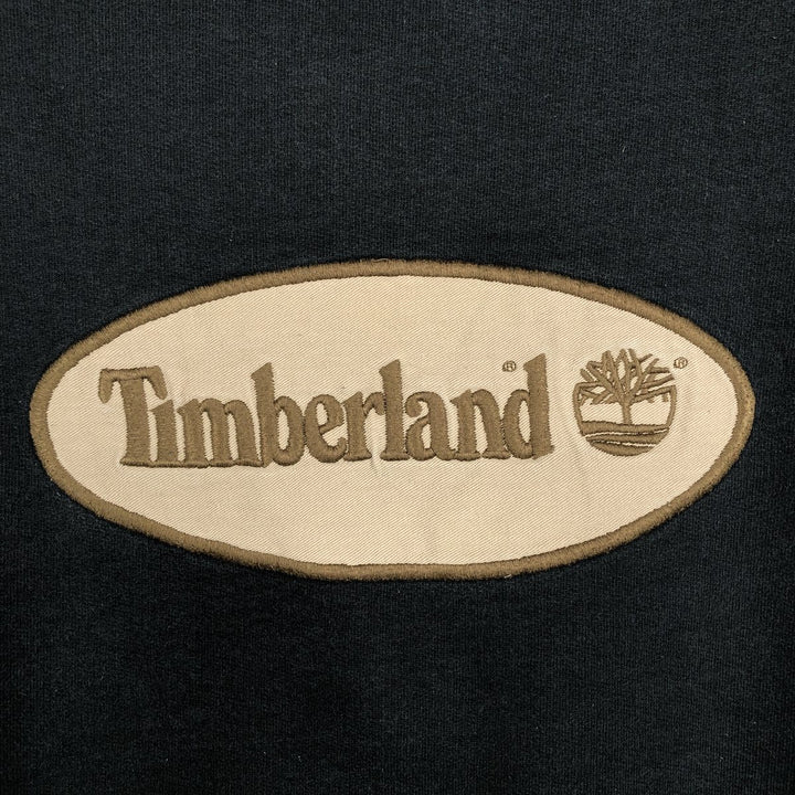 90s-00'S Timberland WEATHERGEAR Logo Sweatshirt, Men's Size XL (approx.) cotton black type Vintage Second Hand