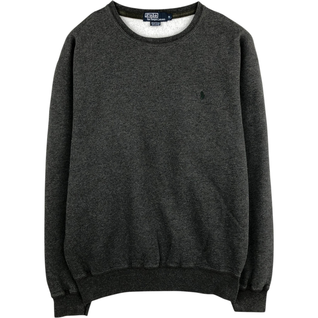 Ralph Lauren POLO by Ralph Lauren One Point Logo Sweatshirt Trainer Men's M size cotton gray type Vintage Second Hand