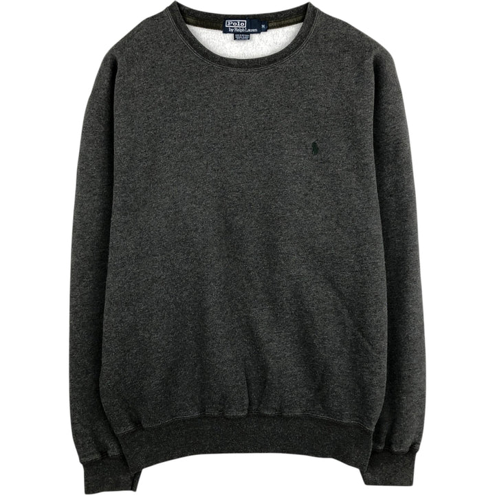 Ralph Lauren POLO by Ralph Lauren One Point Logo Sweatshirt Trainer Men's M size cotton gray type Vintage Second Hand