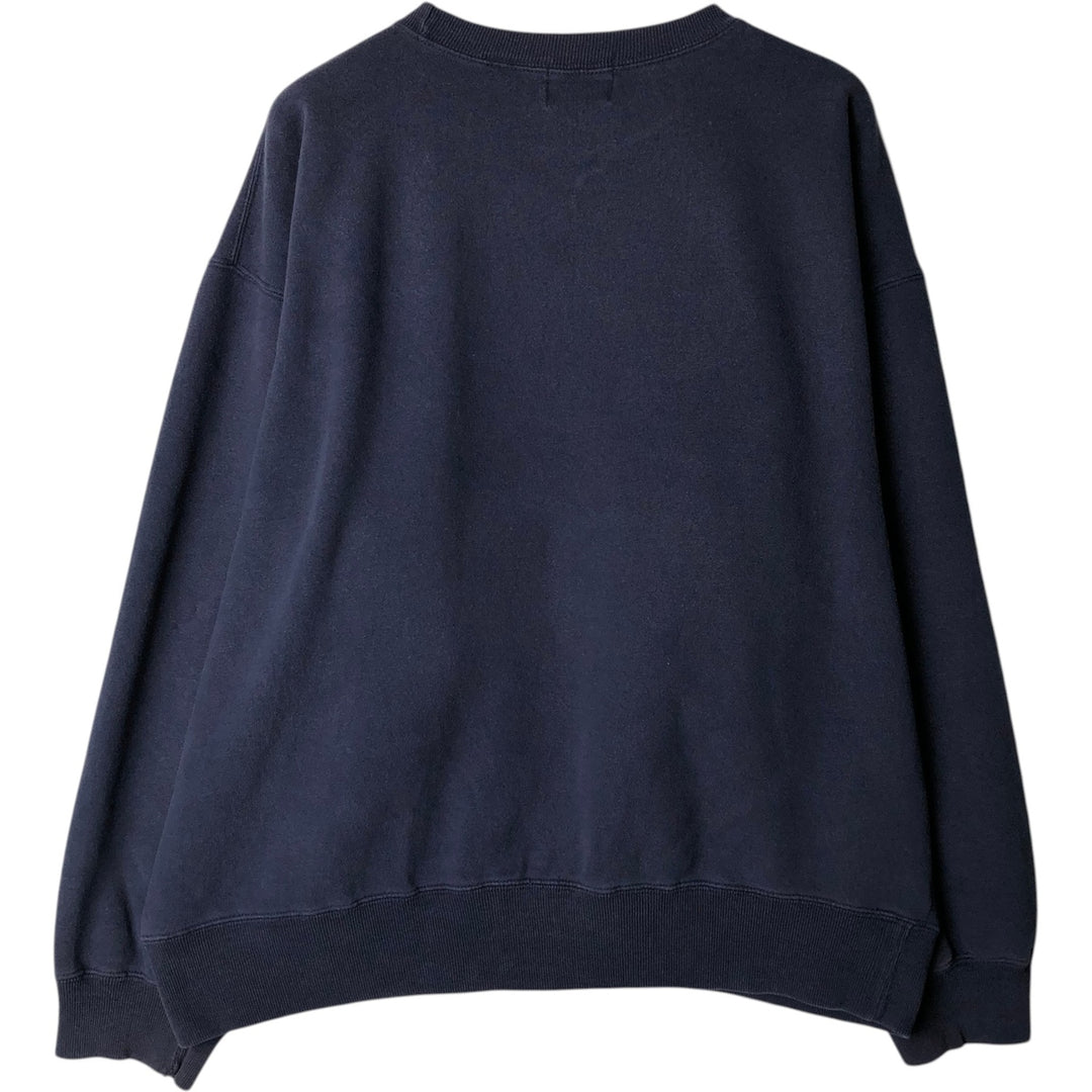 90'S GAP ATHLETIC CLASSIC Old GAP Plain Blank Sweatshirt (Men's Size L) cotton navy blue type Vintage Second Hand