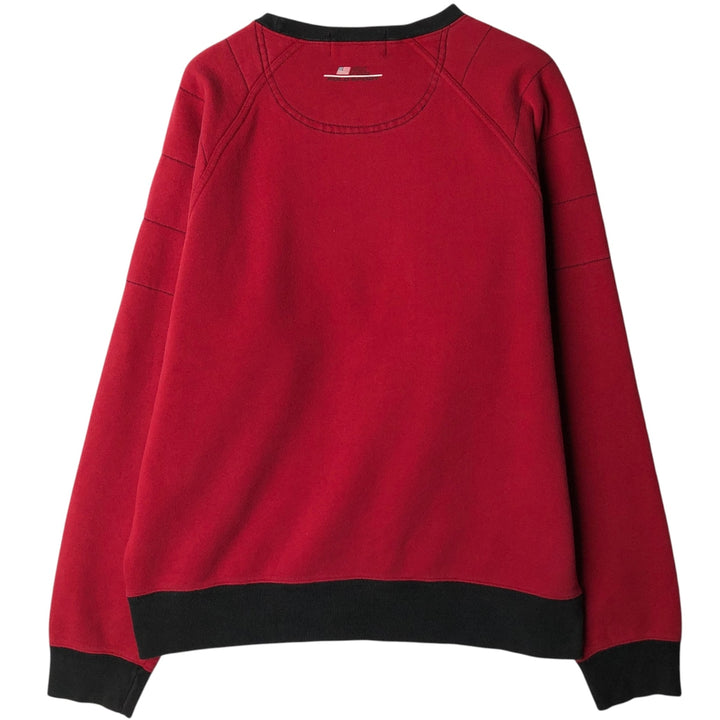 90'S Ralph Lauren POLO SPORT logo sweatshirt, men's size L (approx.) cotton red type Vintage Second Hand