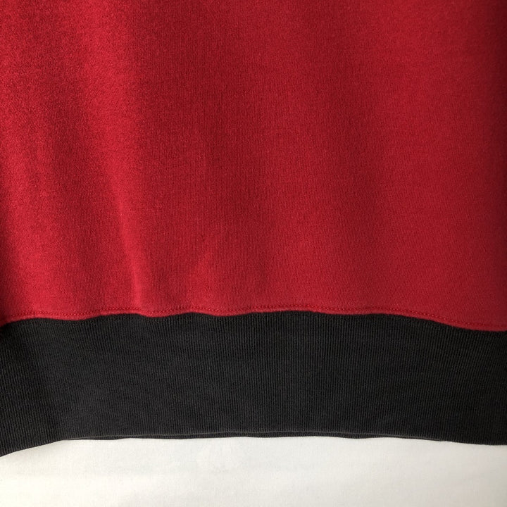 90'S Ralph Lauren POLO SPORT logo sweatshirt, men's size L (approx.) cotton red type Vintage Second Hand