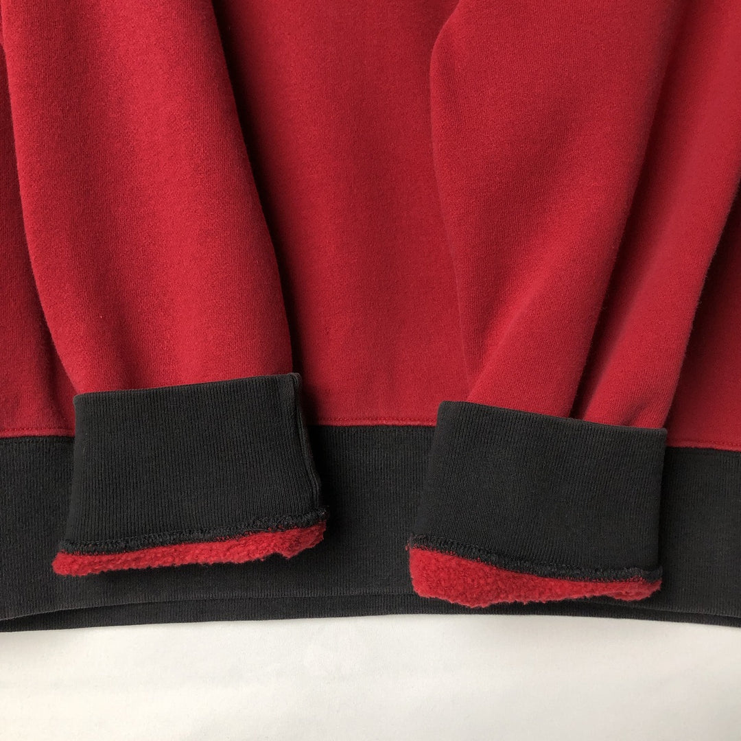 90'S Ralph Lauren POLO SPORT logo sweatshirt, men's size L (approx.) cotton red type Vintage Second Hand
