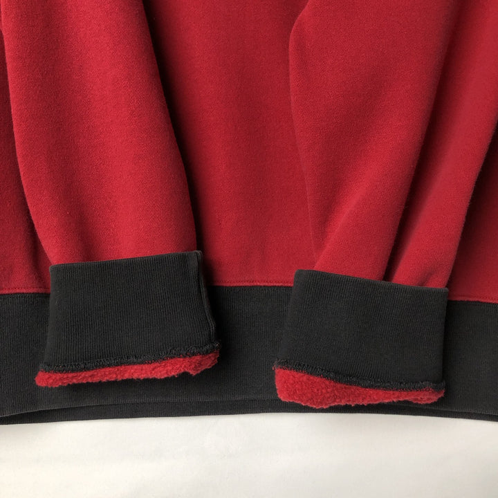 90'S Ralph Lauren POLO SPORT logo sweatshirt, men's size L (approx.) cotton red type Vintage Second Hand