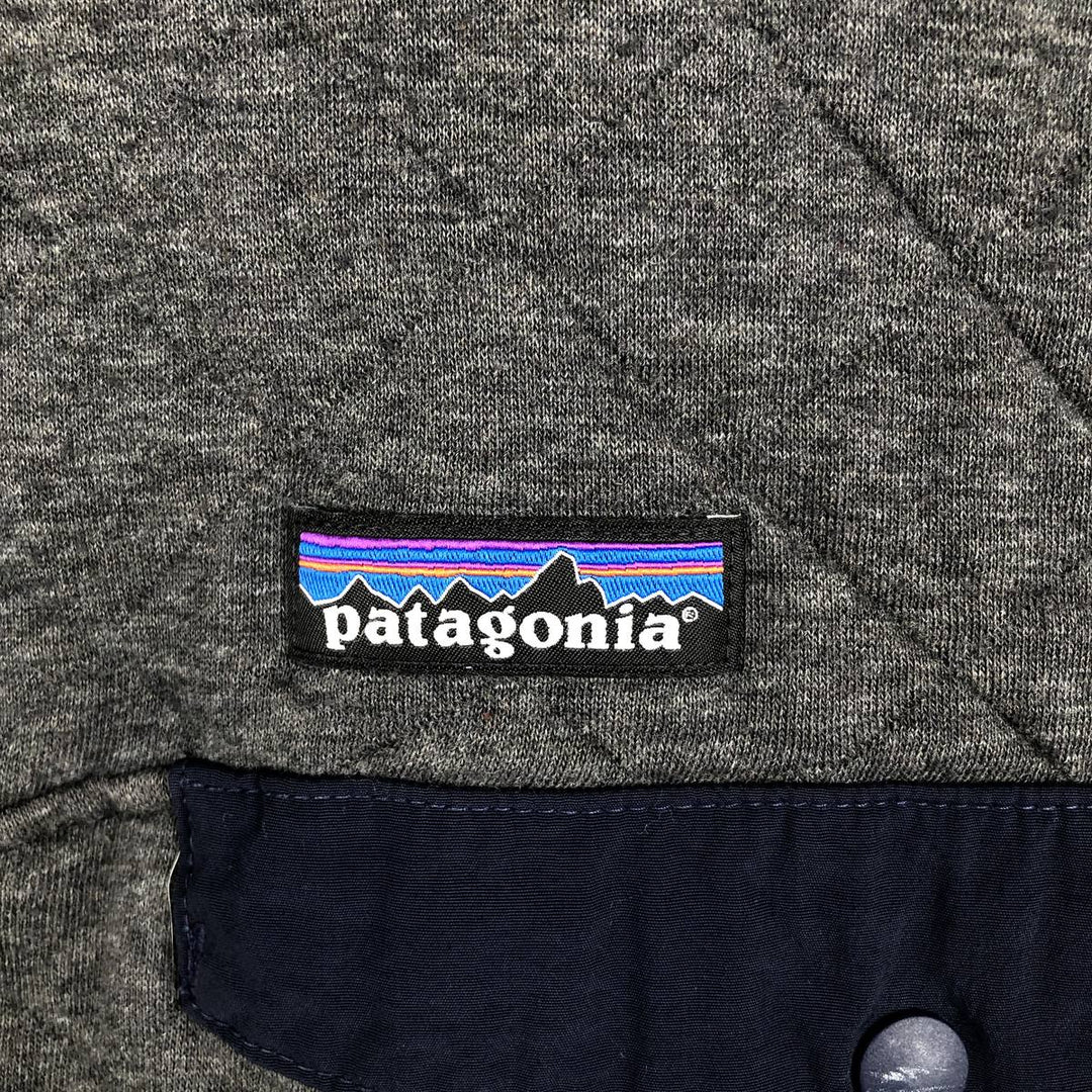 Patagonia Quilted Snap-T 25371FA17 Half-Snap Sweatshirt (Men's Size L) cotton gray type Vintage Second Hand