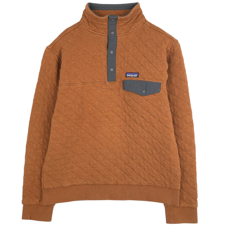 Patagonia Quilted Snap-T 25371FA18 Sweatshirt, Men's Size M (Equivalent), Half-Snap cotton brown type Vintage Second Hand