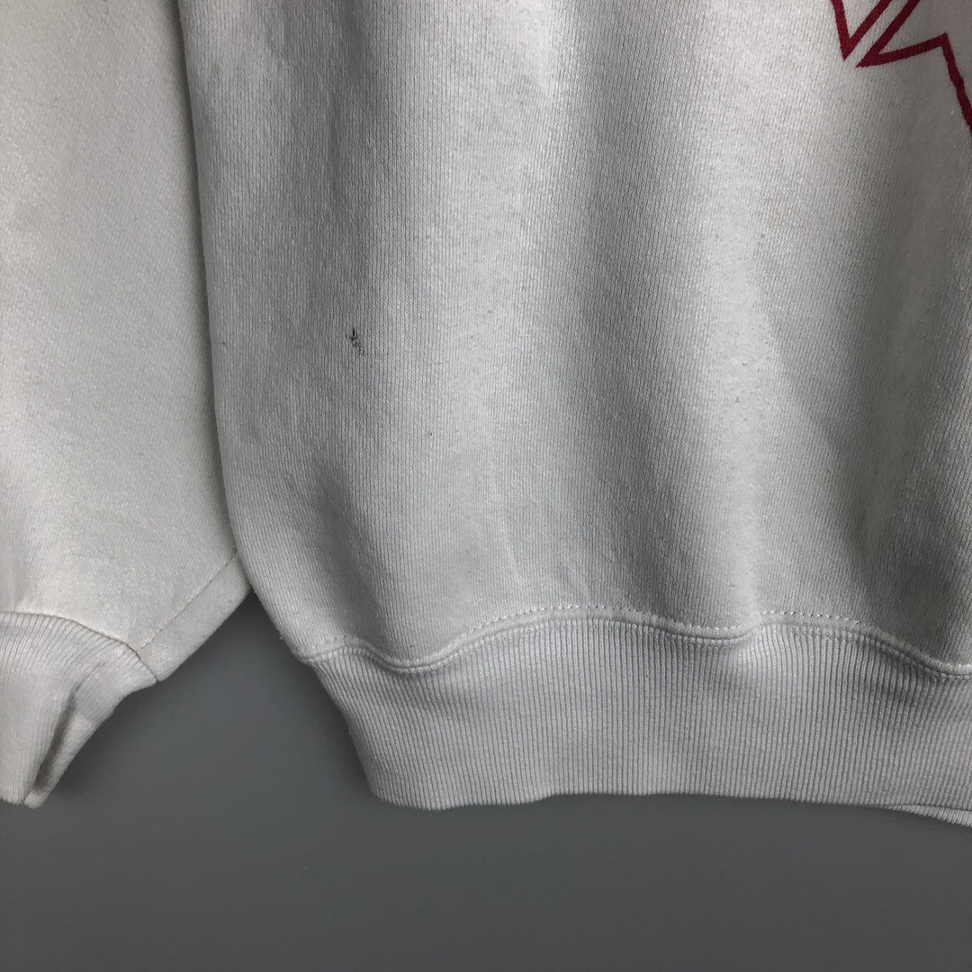 80'S Reebok Logo Sweatshirt, Made in USA, Men's Size M (approx.), Vintage cotton white type Vintage Second Hand
