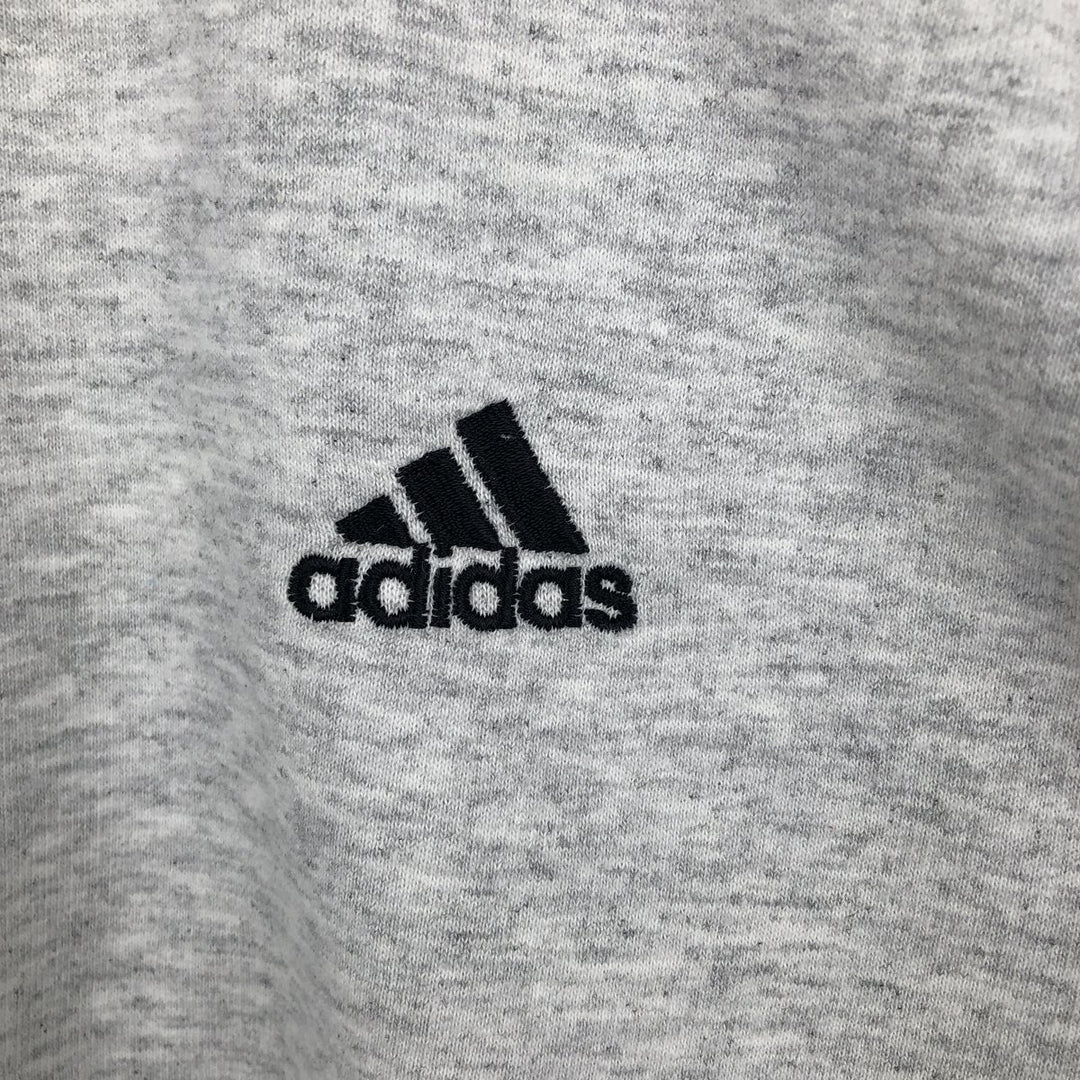 90s-00'S Adidas one-point logo sweatshirt, men's size L equivalent, vintage. cotton gray type Vintage Second Hand