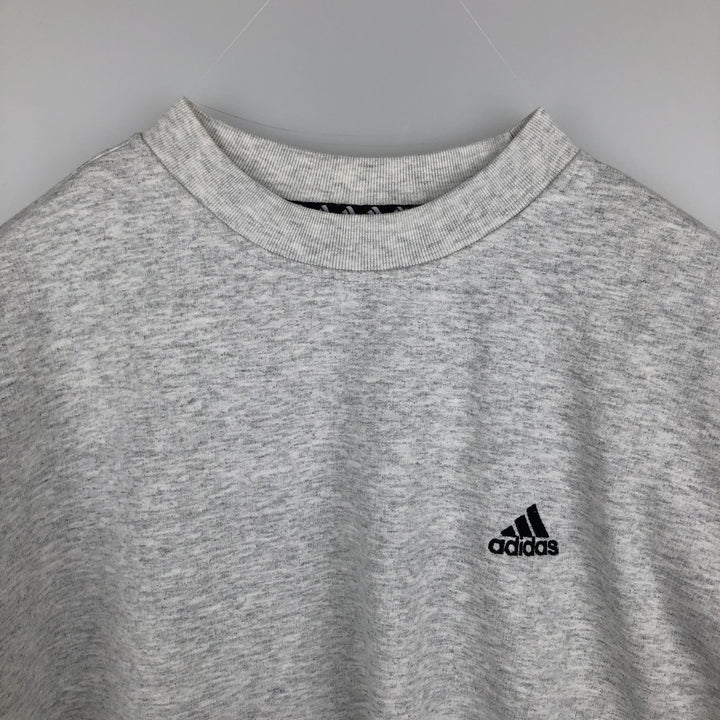 90s-00'S Adidas one-point logo sweatshirt, men's size L equivalent, vintage. cotton gray type Vintage Second Hand